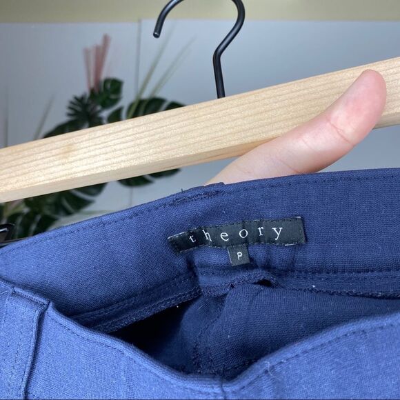 Theory Navy Skinny Trousers Size Small - Picture 4 of 6